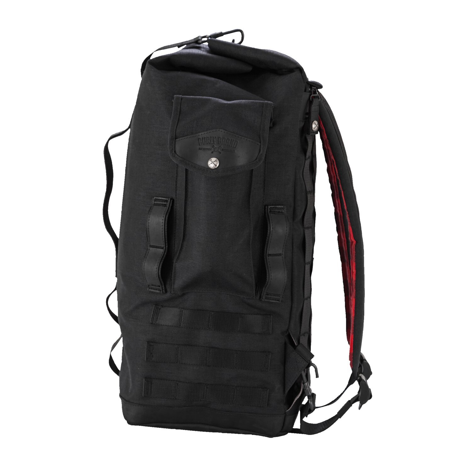Burly Voyager sissy bar backpack black Cordura – miniatuur 2