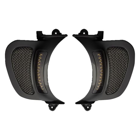 Custom Dynamics Road Glide LED-ventilatieroosters – zwart – afbeelding 1
