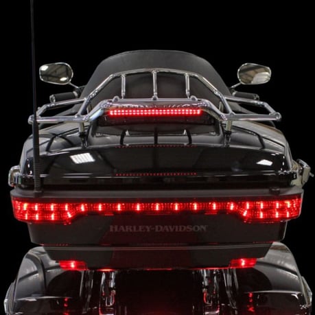 Custom Dynamics Tour-Pak bagagerek LED-lichtbalk – rode lens – miniatuur 3