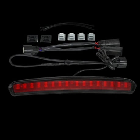 Custom Dynamics Tour-Pak LED-dekselverlichting – zwart, rode lens – miniatuur 2