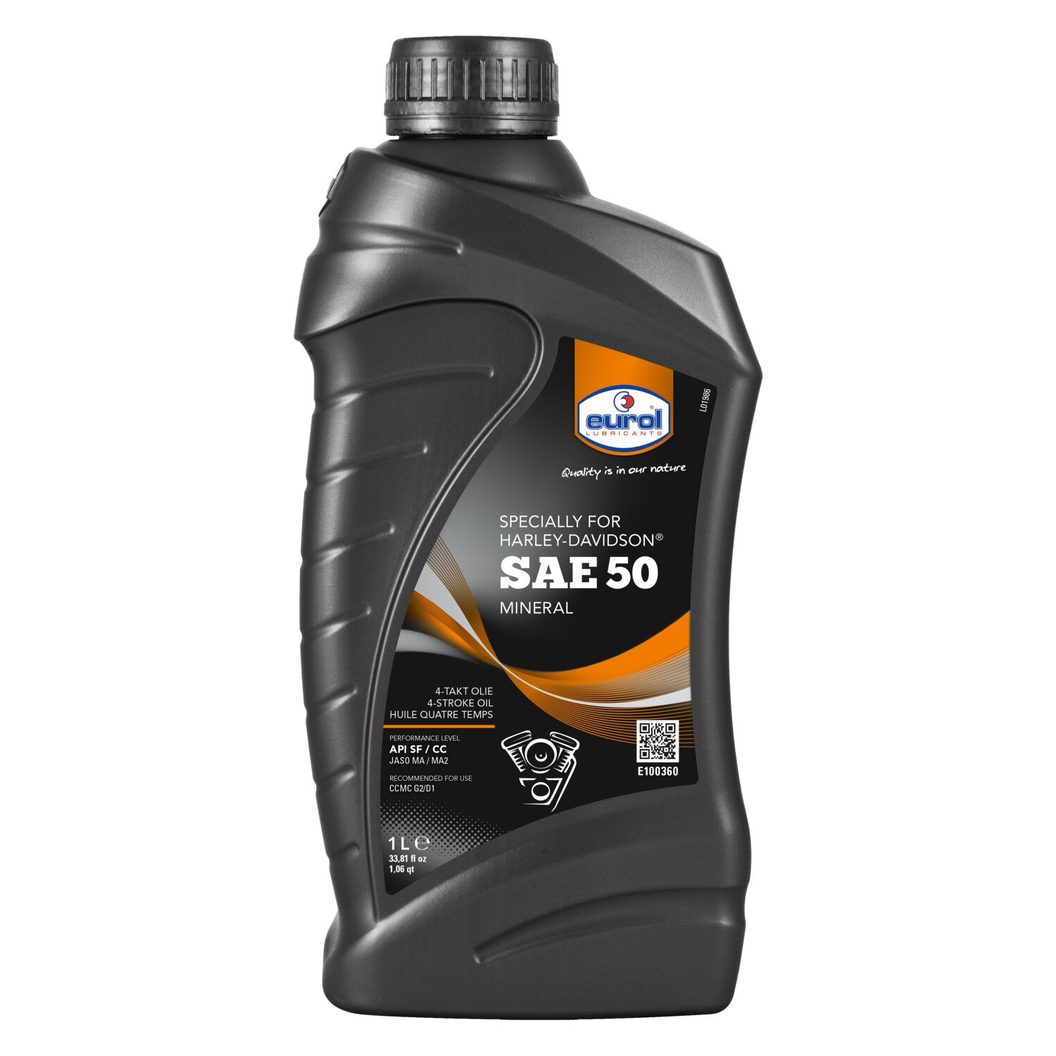 Eurol SAE 50 SF-CC motorolie, 1 liter