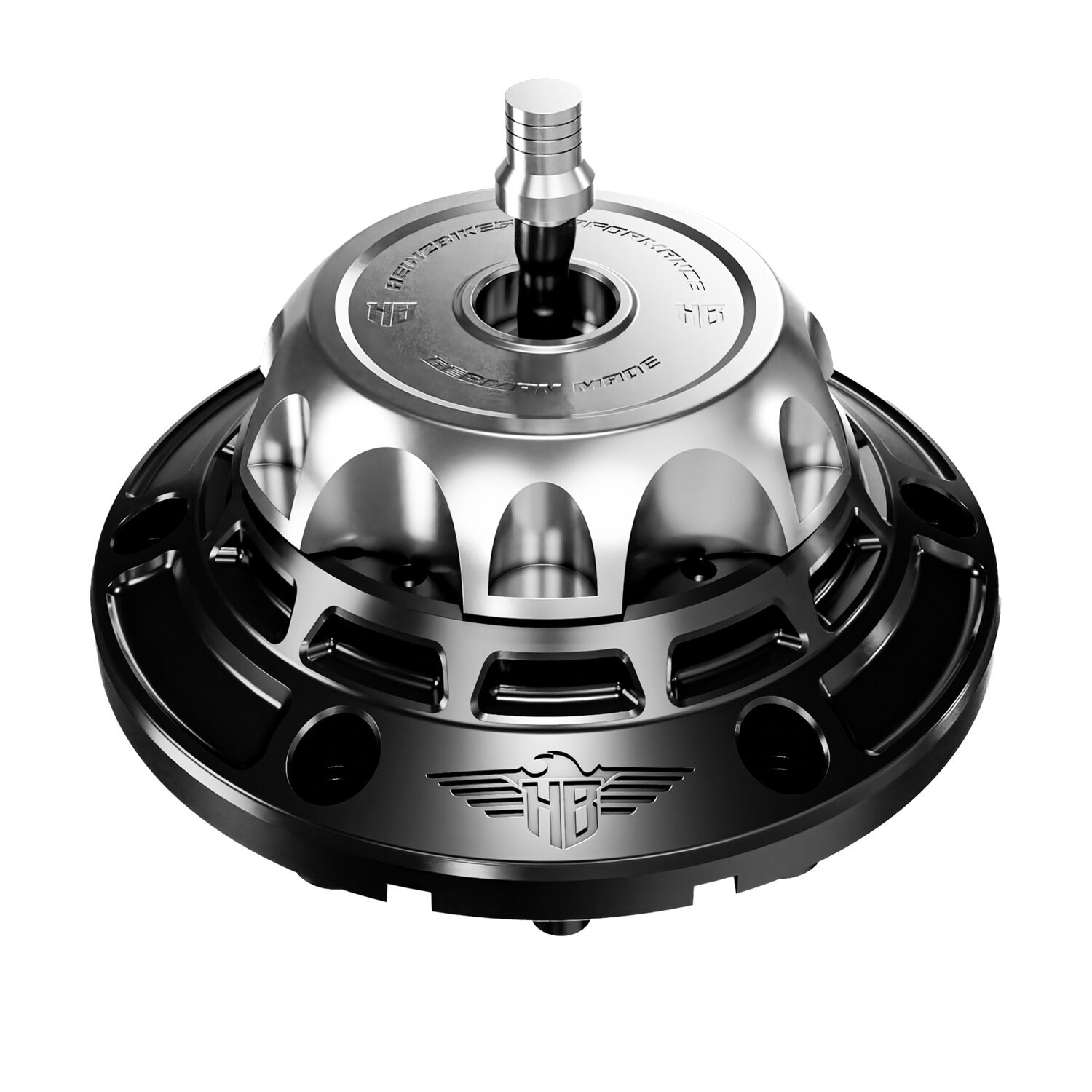 HeinzBikes, 'Performance' vented gas cap set. Black/Silver