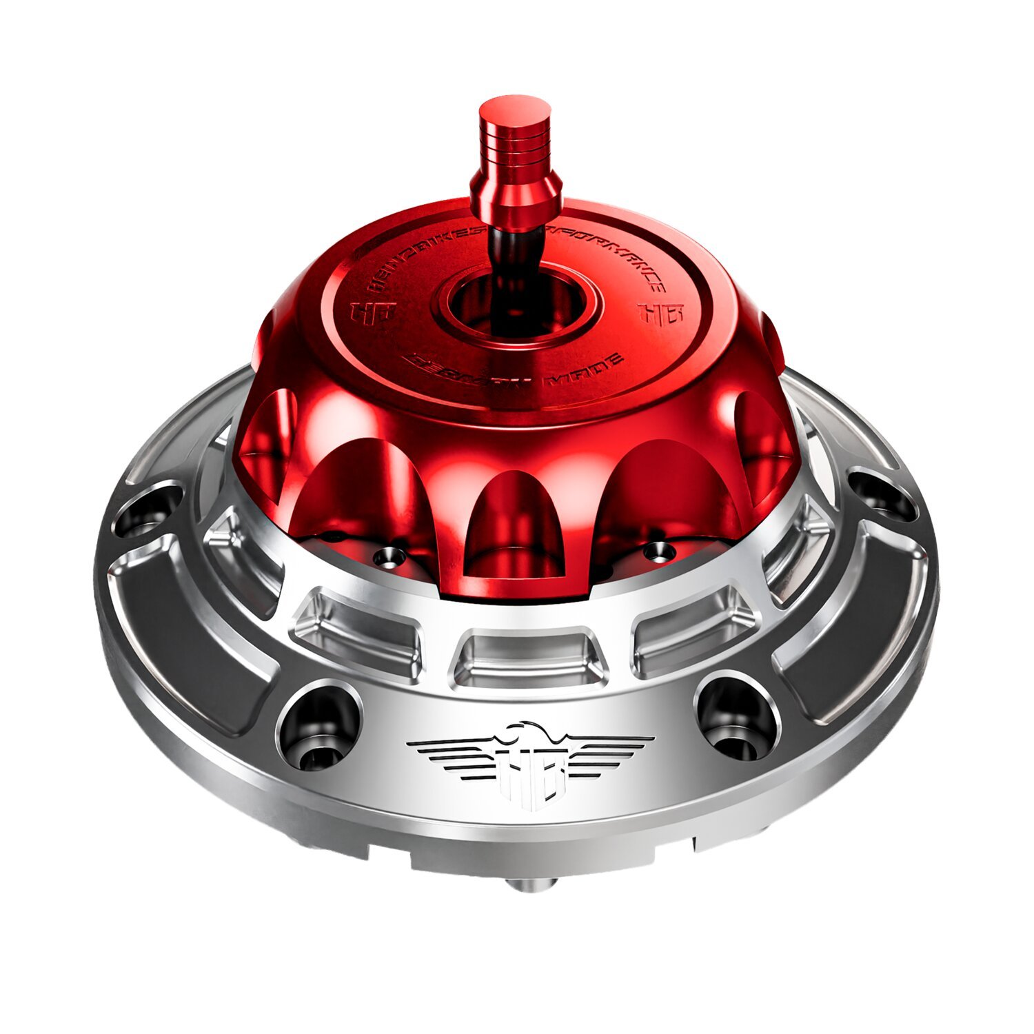 HeinzBikes, 'Performance' vented gas cap set. Silver/Red