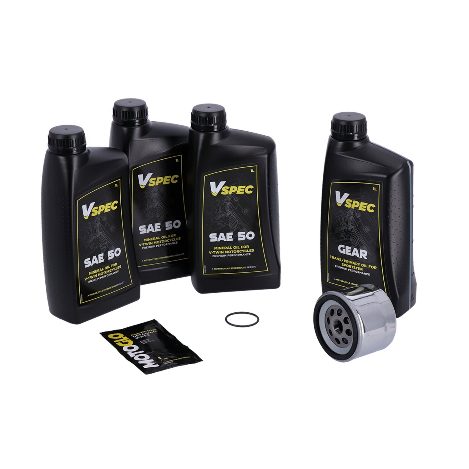 MCS Big Oil onderhoudsset 1980–vroeg 1984 XL Sportster, SAE 50 mineraal, chroom