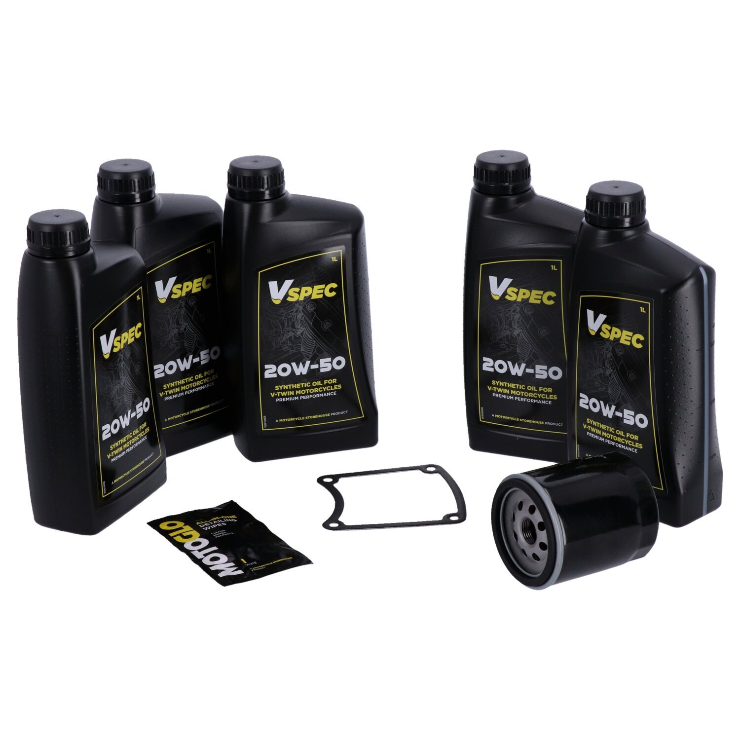 MCS Big Oil onderhoudsset 1987–1994 FXR, SAE 20W50 volsynthetisch, zwart