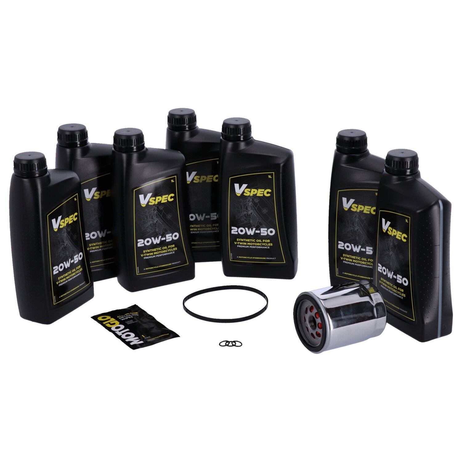 MCS Big Oil onderhoudsset 2018–2026 Softail, SAE 20W50 volsynthetisch, chroom