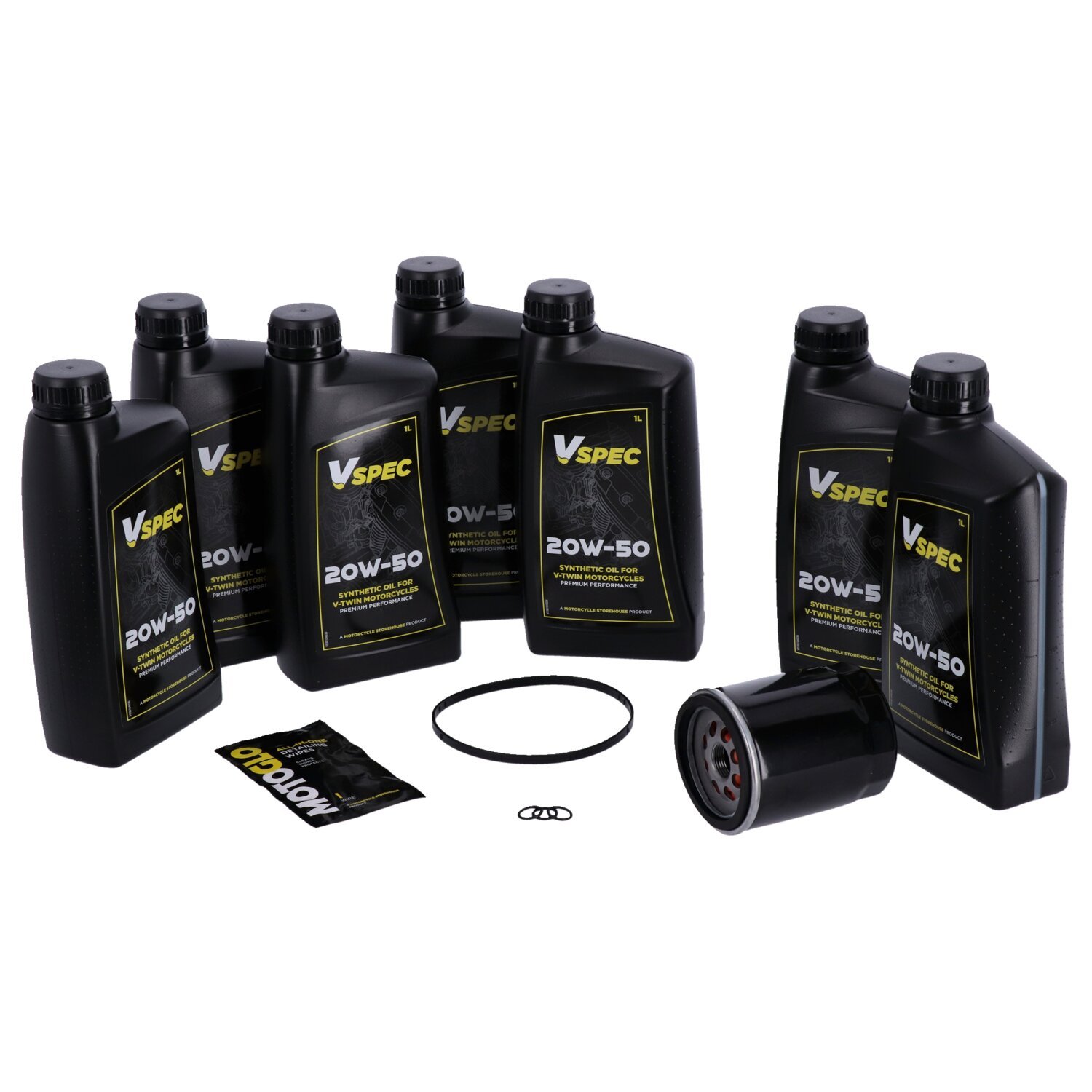 MCS Big Oil onderhoudsset 2018–2026 Softail, SAE 20W50 volsynthetisch, zwart