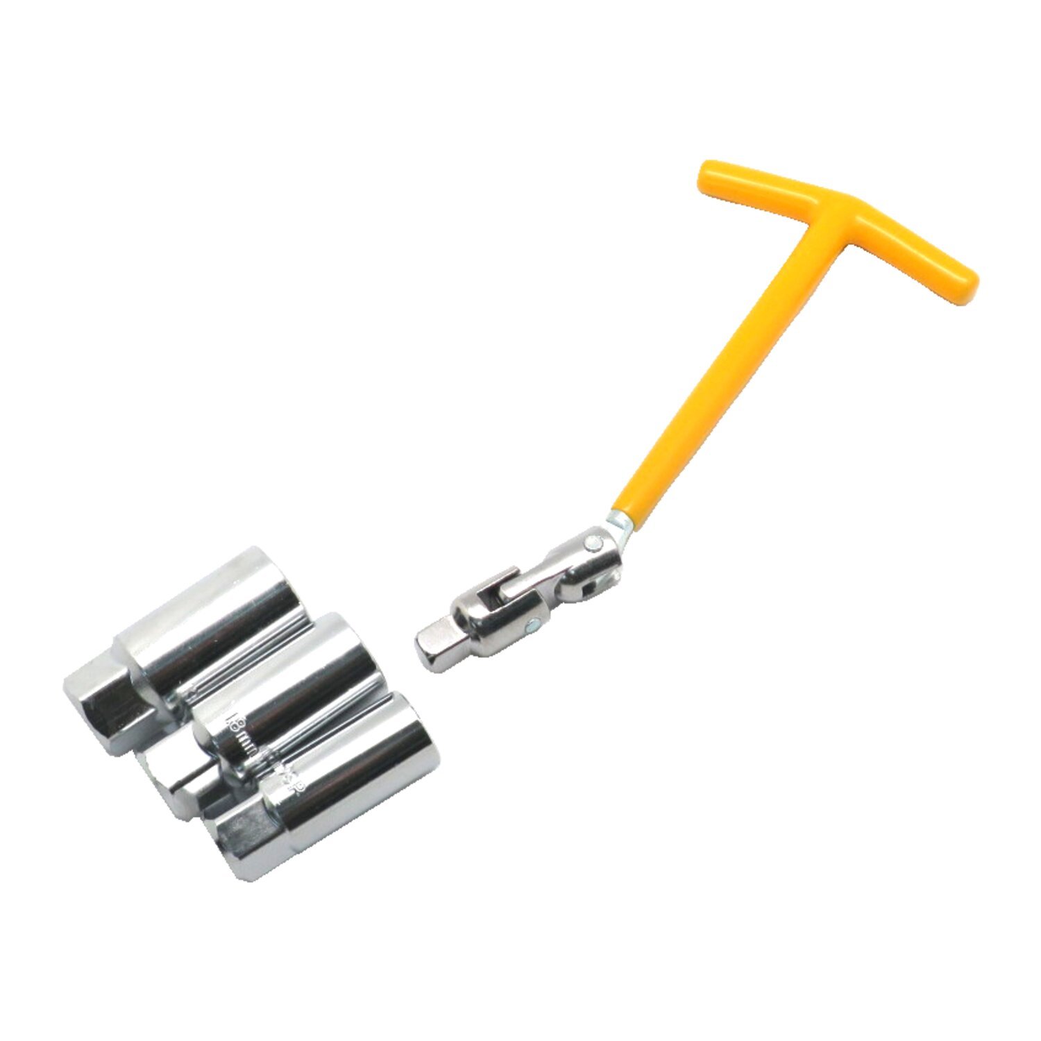 MCS T-bougiesleutel met 16/18/21 mm doppen – afbeelding 1