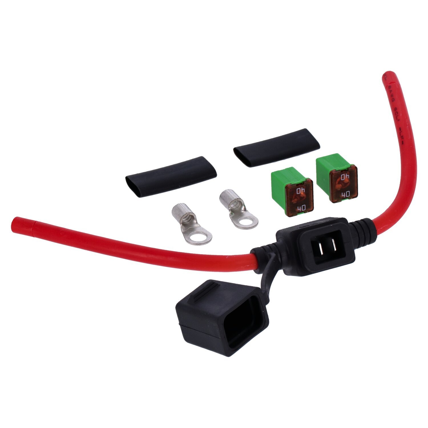 Motogadget, mo.unit battery cable with 40A fuse. 8.4 qmm