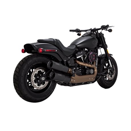 Vance & Hines Hi-Output slip-on dempers Fat Bob – zwart – miniatuur 2