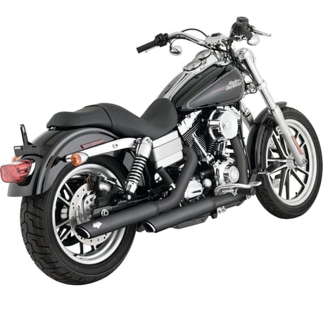 Vance & Hines Twin Slash 3-inch dempers Softail – zwart/chroom – miniatuur 2