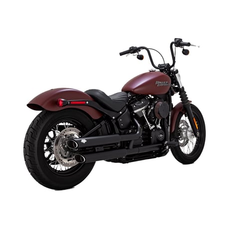 Vance & Hines Twin Slash 3-inch PCX dempers M8 Softail – zwart