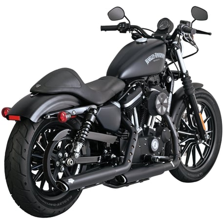Vance & Hines Twin Slash 3-inch PCX dempers Sportster – zwart/chroom