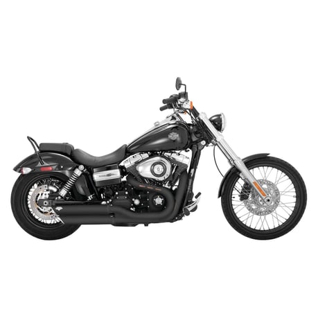Vance & Hines Twin Slash 3-inch slip-on dempers Dyna – zwart/chroom – miniatuur 2