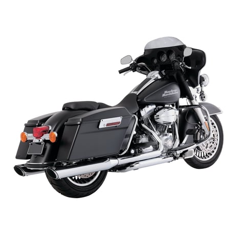 Vance & Hines Twin Slash Round 4-inch dempers Touring 1995–2016 – chroom