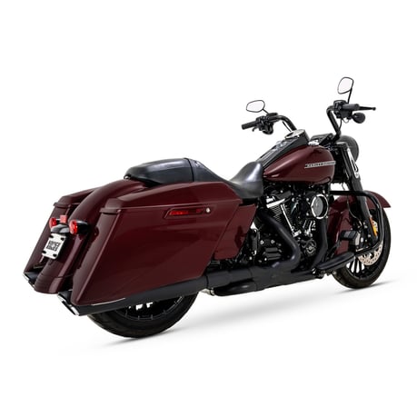 Vance & Hines Twin Slash Round 4-inch dempers Touring – mat zwart
